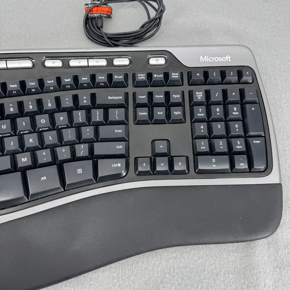 Microsoft Natural Ergonomic Keyboard 4000 v1.0 Model KU-0462 USB Tested
